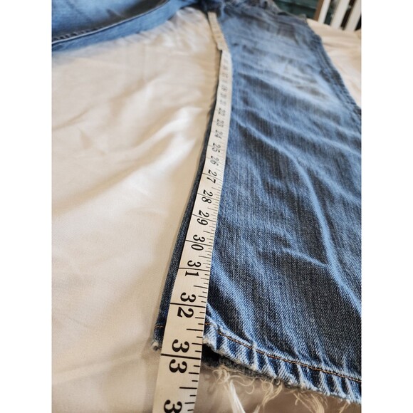 Lucky Brand 455 Relaxed Bootcut Wide Leg Jeans Men's 32X34 Distressed Denim USA - Picture 14 of 14